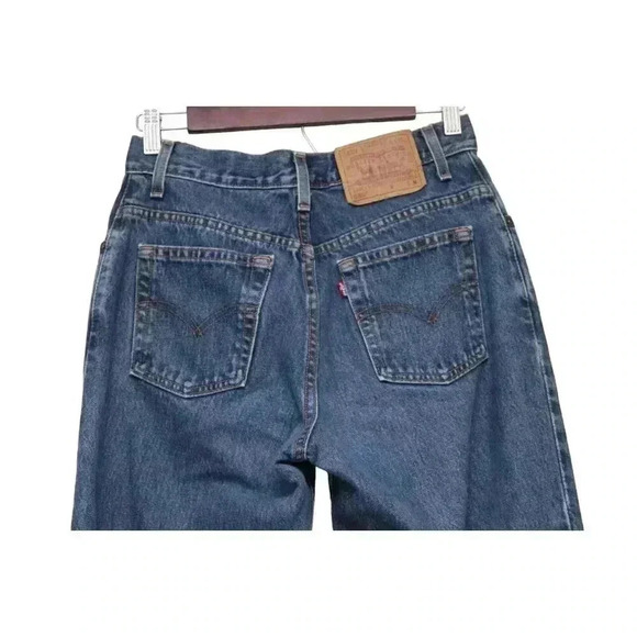 Vintage Y2K Levi's 550 Jeans Size 8 Petite Classic Relaxed Fit Tapered Leg Baggy - Picture 8 of 13